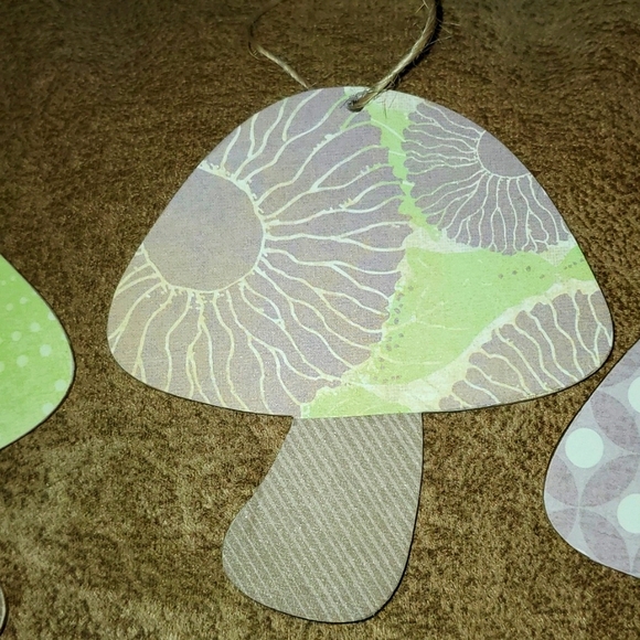 Antler Haven Designs Hanging Mushroom Ornaments Set of 4 - Picture 4 of 8